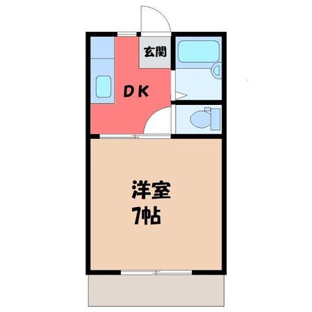 峰駅 徒歩12分 1階の物件間取画像